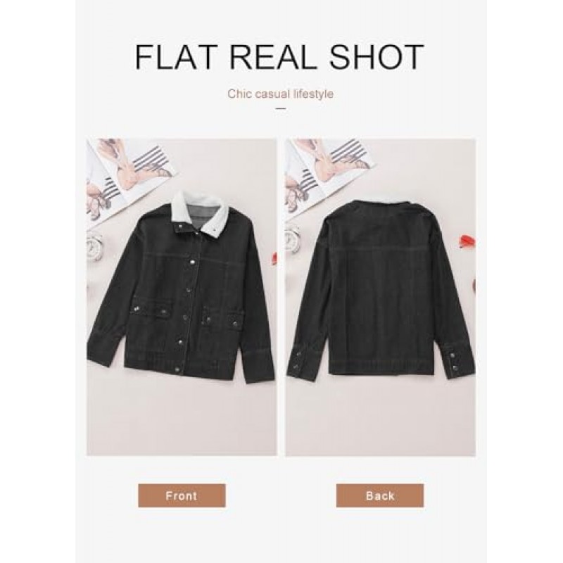 Dokotoo Jean Jacket 여성 오버 사이즈 패치 워크 패션 2023 여성 코트 및 재킷 남자 친구 버튼 다운 플러스 사이즈