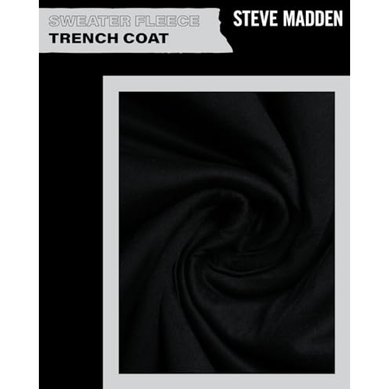 Steve Madden 여성용 피코트 - 스웨터 플리스 워터폴 코트 - 아우터 트렌치코트 - 오버사이즈 칼라 카디건 재킷, S-XL