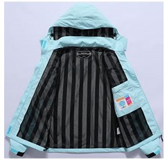 MOERDENG 여성용 방수 레인 재킷 하이킹 여행을위한 야외 경량 Softshell 레인 코트