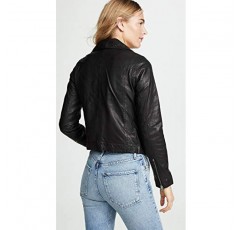 Madewell 여성용 워싱 가죽 모터사이클 재킷