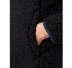 Amazon Essentials 여성용 셰르파 긴소매 모크넥 풀집 재킷(우븐 트림 포함)(플러스 사이즈로 구매 가능)