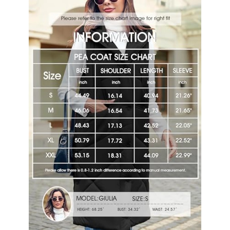 Inorin Womens Quilted Puffer Vest 긴 민소매 후드 자켓 겨울 따뜻한 Gilet 코트 겉옷