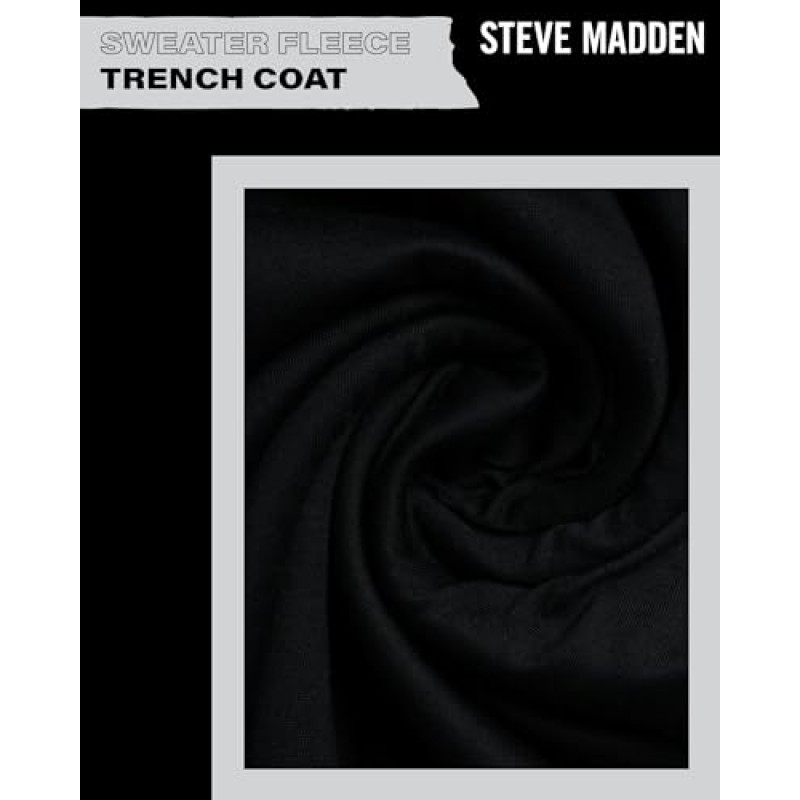 Steve Madden 여성용 피코트 - 스웨터 플리스 워터폴 코트 - 아우터 트렌치코트 - 오버사이즈 칼라 카디건 재킷, S-XL