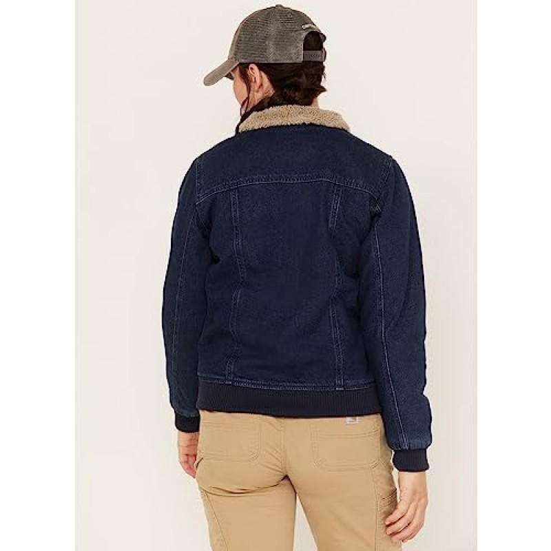 Carhartt 여성용 릴렉스핏 데님 셰르파 안감 재킷