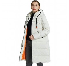 Orolay 여성용 두꺼운 겨울 다운 코트 포켓이 있는 후드 퍼퍼 롱 재킷