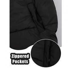 Gihuo 여성용 후드 퀼팅 퍼퍼 재킷 크롭 코트 겉옷