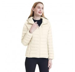 Wantdo 여성용 패커블 다운 재킷 경량 퍼퍼 재킷 후드 겨울 코트