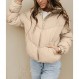 SySea Womens Puffer Jacket 긴 소매 지퍼 겨울 퀼트 다운 코트 헐렁한 주머니가있는 따뜻한 겉옷