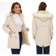 HVEPUO Womens Winter Thicken Coats 탈착식 후드가 있는 따뜻한 양털 코튼 파카 재킷