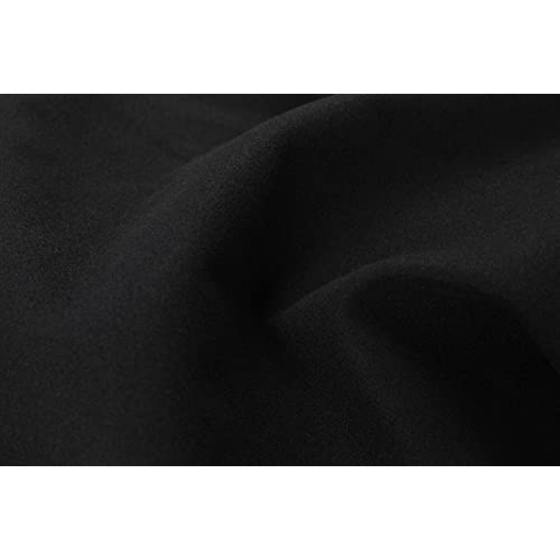 Tanming 여성 겨울 더블 브레스트 코트 블랙 울 피코트 긴 소매 트렌치 코트