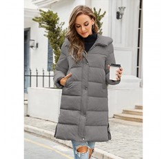 Inorin Womens Winter Puffer Jacket 코트 긴 소매 지퍼 후드 따뜻한 두꺼운 아웃웨어 롱 다운 파카 코트