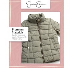 Jessica Simpson 여성용 겨울 재킷 - 패커블 퀼팅 퍼퍼 재킷 - 헤비웨이트 단열 아우터 파카 코트(S-XL)