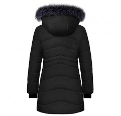 ZSHOW 여성 겨울 코트 방수 따뜻한 퍼퍼 자켓 롱 파카 (인조 모피 분리형 후드 포함)