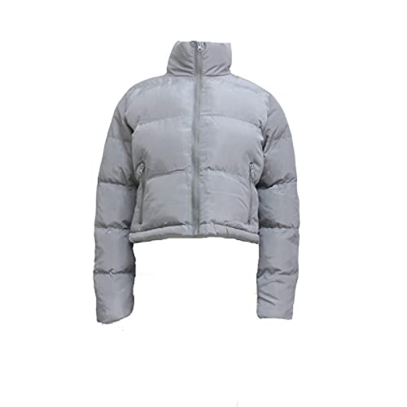 Hujoin 여성 자르기 짧은 재킷 자른 퍼퍼 여성을위한 패션 재킷 따뜻한 겨울 경량 코트