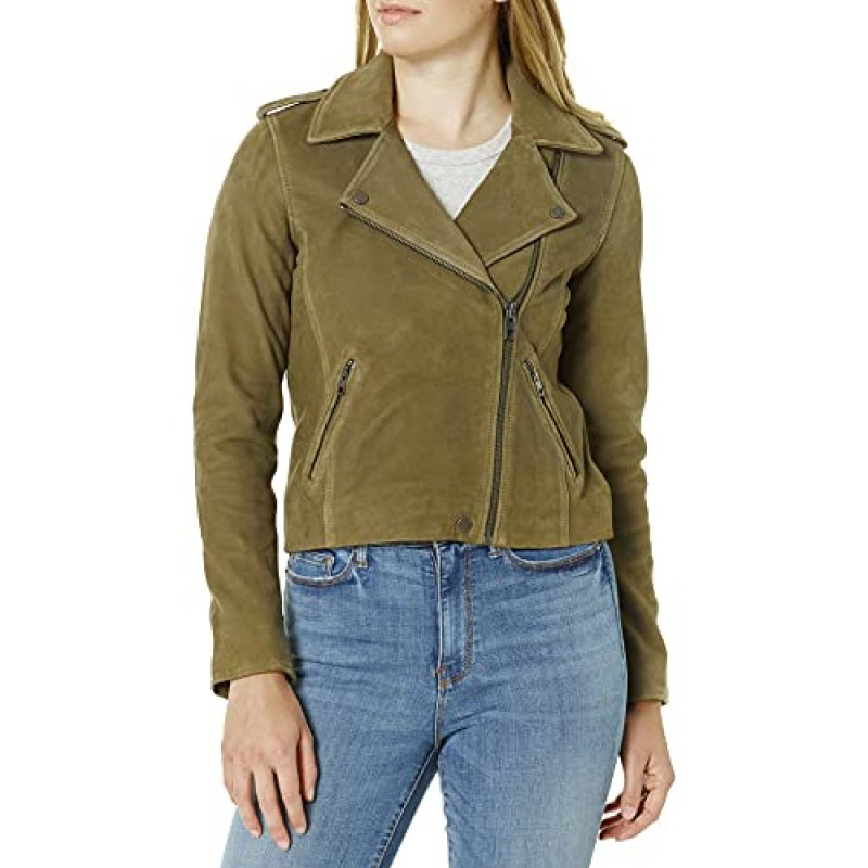 Lucky Brand 여성용 헬렌 가죽 모토 재킷