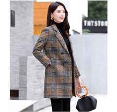 여성용 코트 자켓 더블 브레스트 오버 코트 여성용 완두콩 코트 겉옷