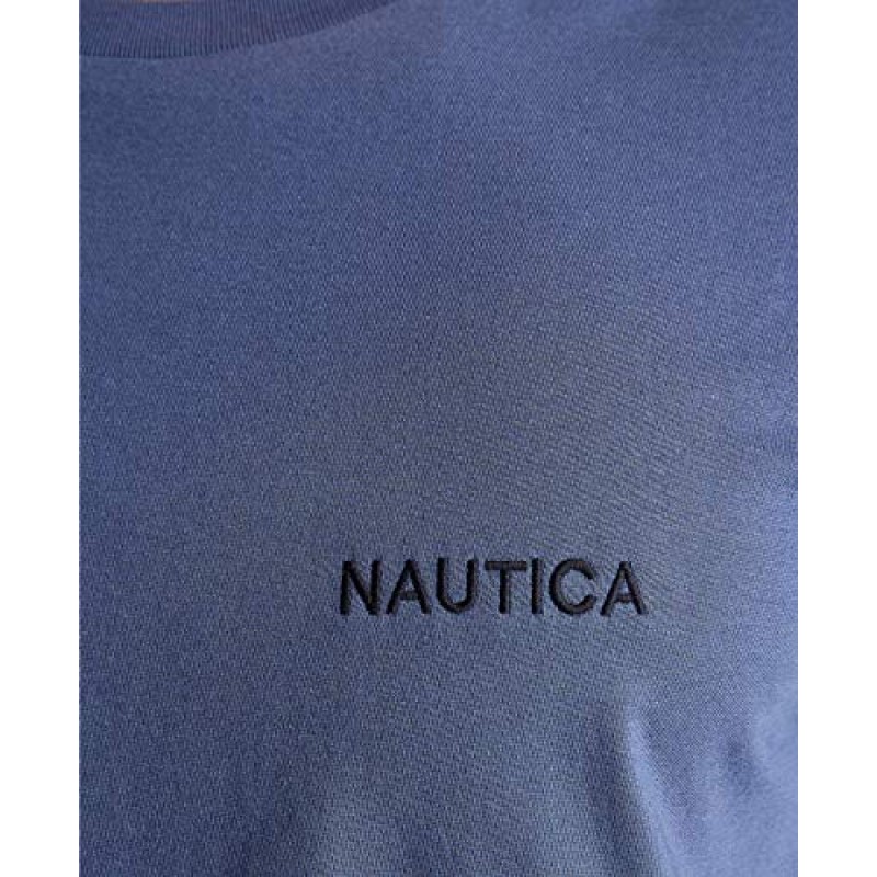 Nautica 남성 솔리드 반소매 J 클래스 티셔츠