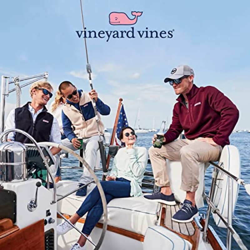 Vineyard Vines 남성용 긴 소매 빈티지 고래 포켓 티셔츠