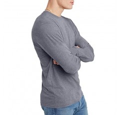 Hanes 남성 오리지널 긴소매 티셔츠, 남성용 경량 삼중 블렌드 저지 티셔츠, 긴 사이즈로 구매 가능