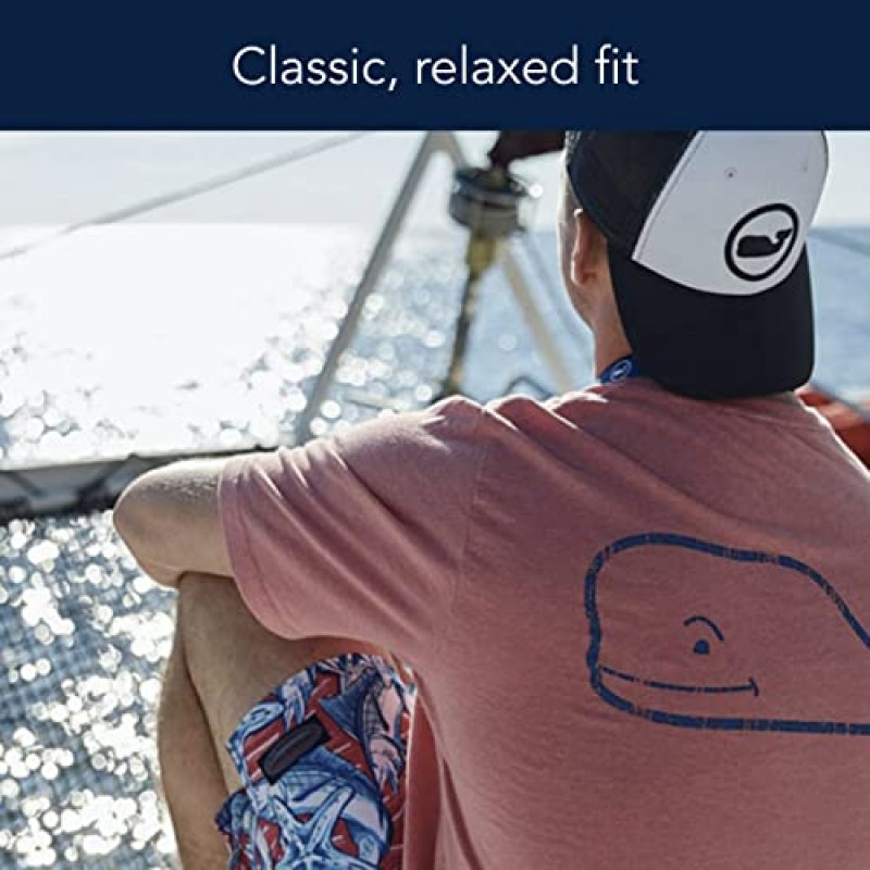 Vineyard Vines 남성용 반팔 빈티지 고래 포켓 티셔츠