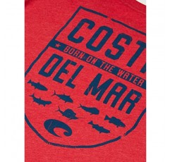 Costa Del Mar 남성 종 방패 반팔 티셔츠