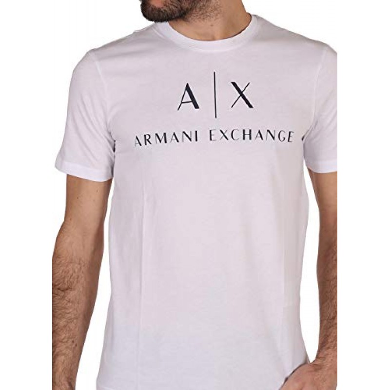 A|X ARMANI EXCHANGE 남성 크루넥 로고 티셔츠