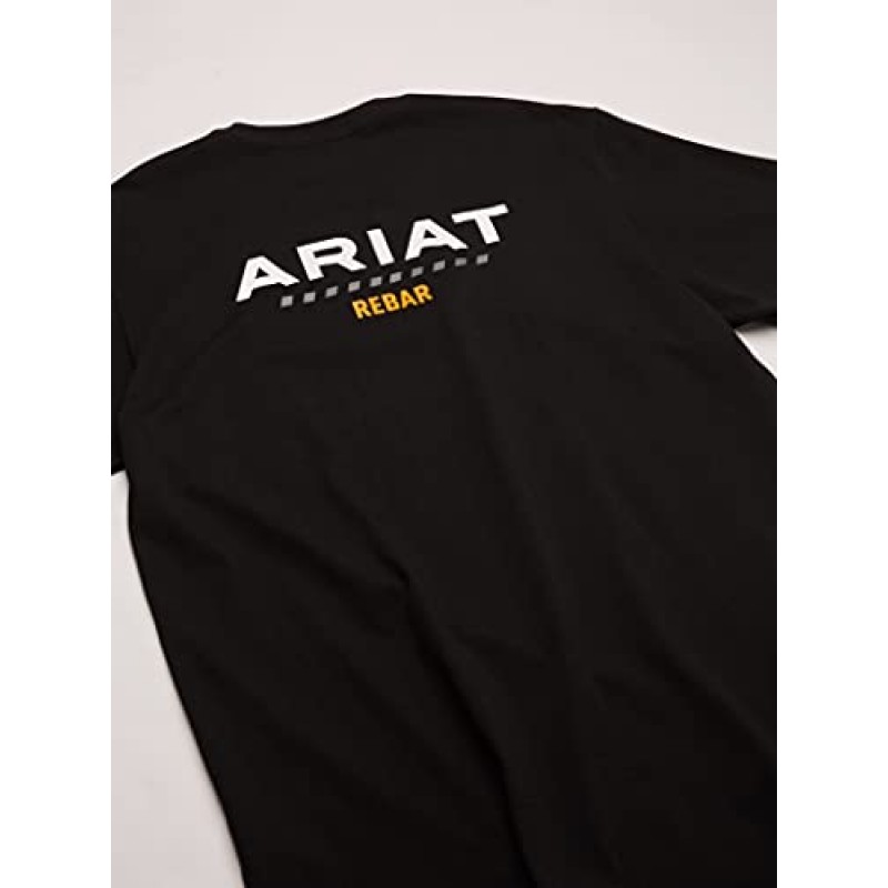 ARIAT 남성용 철근 코튼 스트롱 로고 티셔츠