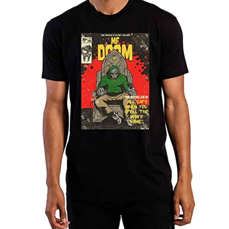 MF Doom Shirt 랩 T 셔츠 남성 여성 Funny Cotton Classic Short Sleeve Tee