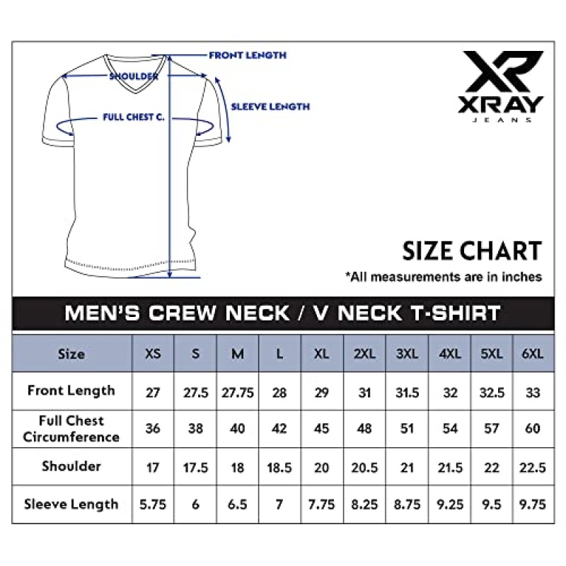 X RAY 남성용 스트레치 소프트 코튼 슬림핏 반소매 크루넥 티셔츠, 남성용 패션 캐주얼 티