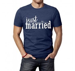 남편과 아내를위한 매칭 커플 티셔츠 방금 결혼 한 셔츠 웨딩 허니문 셔츠 캐주얼 반소매상의