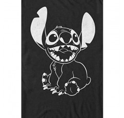 디즈니 남성용 Lilo & Stitch 네거티브 스티치 티셔츠