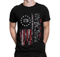 SESETKET We The People American 1776 셔츠 남성 악세사리 미국 국기 애국적인 반팔 독립 기념일 티셔츠