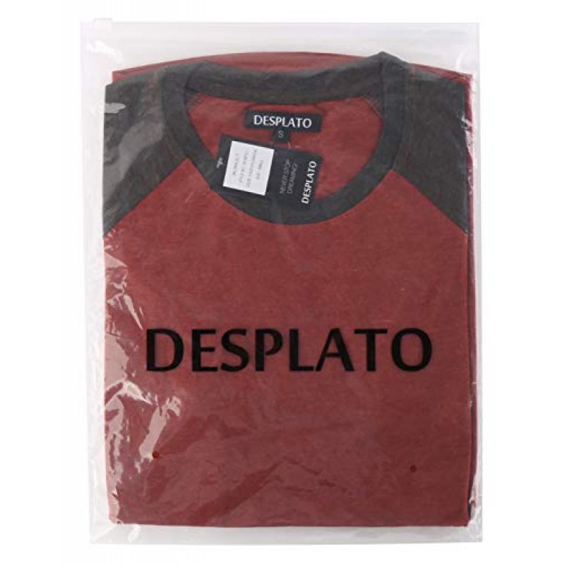 DESPLATO 남성 캐주얼 기본 빈티지 액티브 짧은 라글란 슬리브 크루넥 러닝 하이킹 T 셔츠