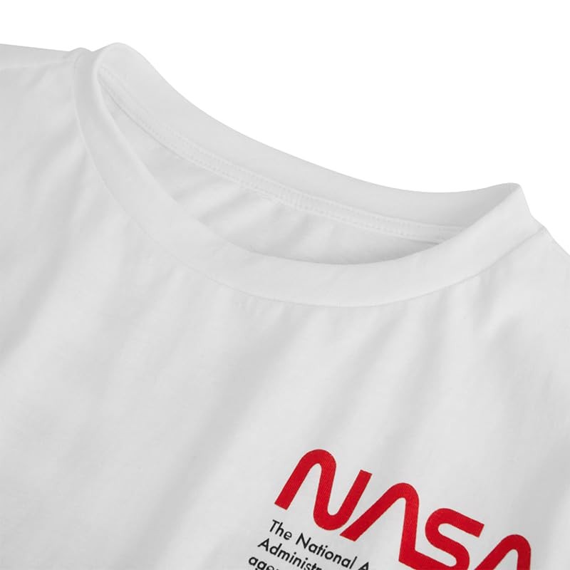 H HYFOL 남성용 그래픽 티셔츠 NASA USA Flag 100% 코튼 긴 소매 American Patriotic Crewneck 레귤러 티셔츠