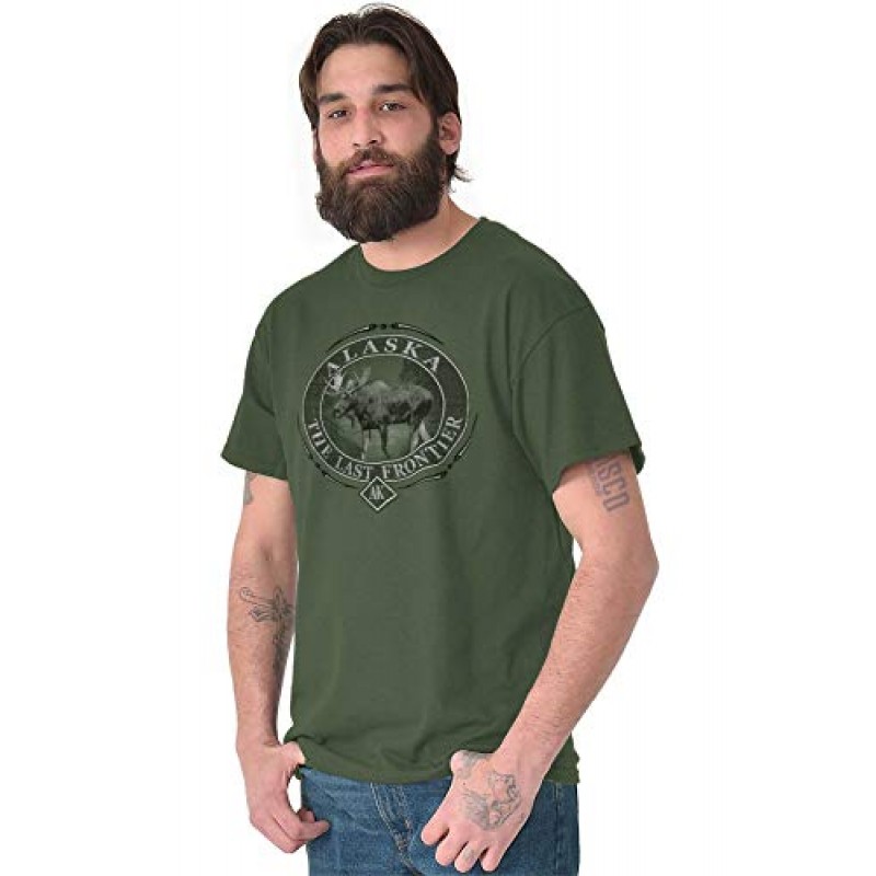 Alaska AK Rugged Mountain 무스 그래픽 T 셔츠 남성 또는 여성