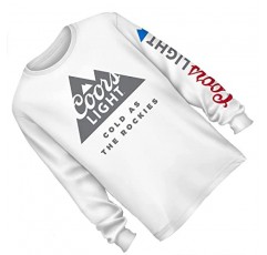 쿠어스 라이트 남성 밀러 셔츠 - Coors As Cold As The Rockies 맥주 로고 셔츠 긴소매 셔츠