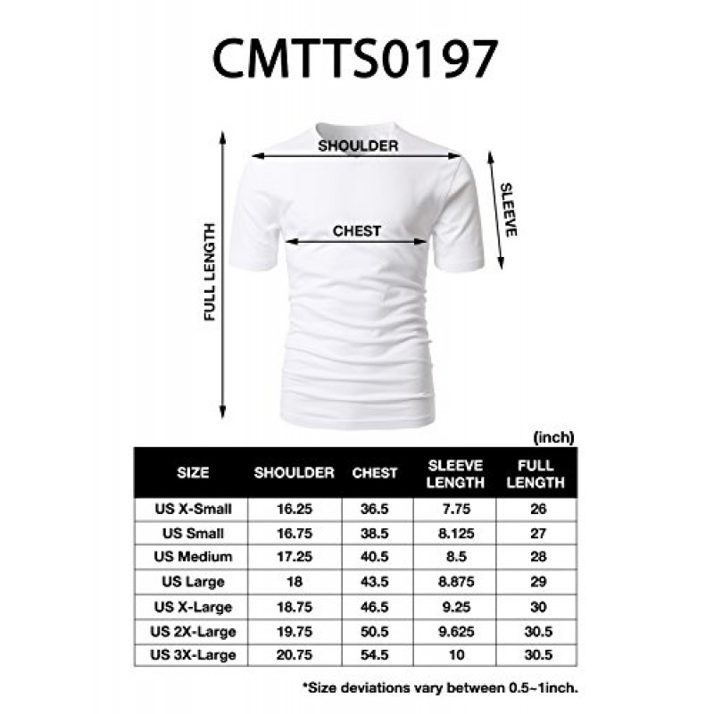 H2H 남성 캐주얼 슬림핏 반소매 티셔츠 부드러운 경량 V넥/크루넥 사이즈 XS ~ 3XL
