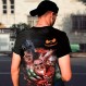 남자 할로윈 3D 인쇄 해골 티셔츠 라운드 넥 공포 그래픽 짧은 소매 재미 있은 티셔츠 남성용