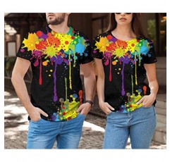Linnhoy 유니섹스 남성 및 여성 셔츠 유니섹스 패션 캐주얼 참신 티셔츠 3D 그래픽 성인 티셔츠 청소년 탑 사이즈 S-XXL