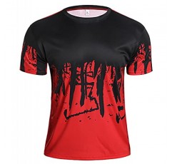 Ampeo 남성용 그래픽 티셔츠 반팔 운동 달리기 체육관 운동 캐주얼 티셔츠