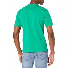 Amazon Essentials 남성 슬림핏 반소매 크루넥 티셔츠, 2개 팩, 브라이트 그린/라이트 그레이 헤더, 라지