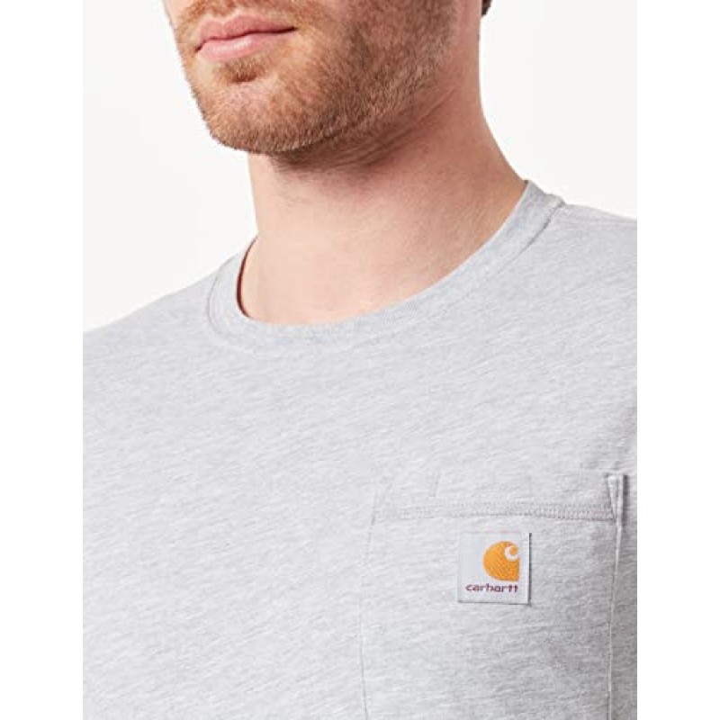 Carhartt 남성 포스 릴렉스핏 미드웨이트 반소매 포켓 티셔츠