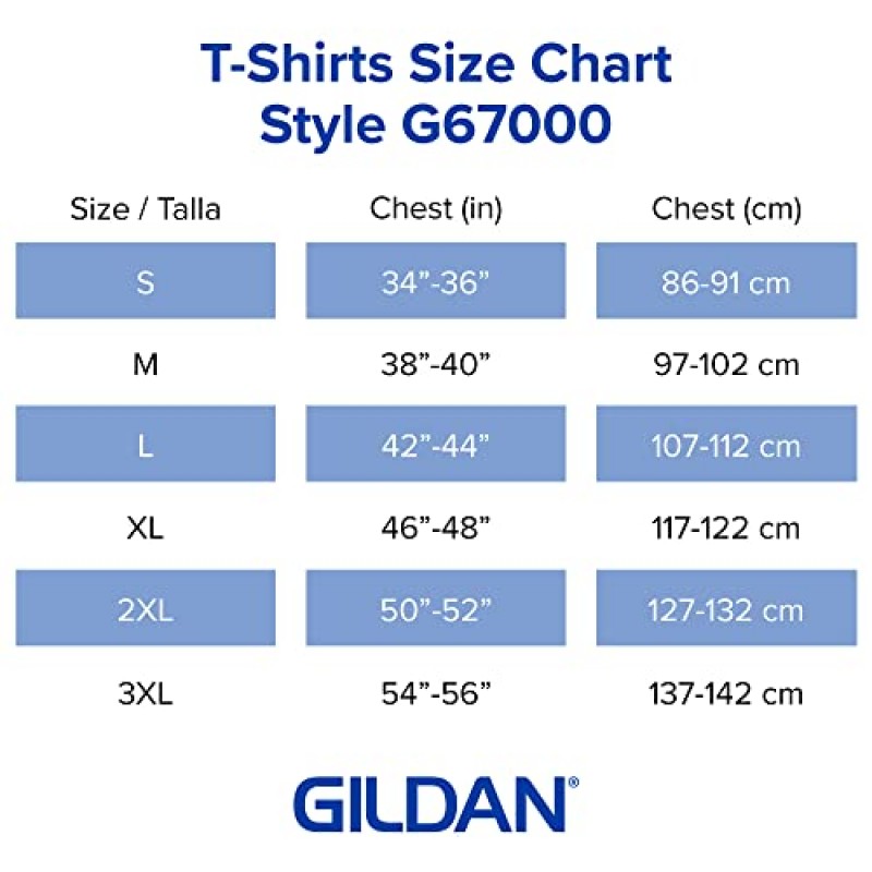 Gildan 성인 소프트스타일 CVC 반소매 티셔츠, 스타일 G67000, 대량 케이스