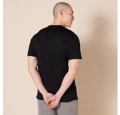 Amazon Essentials 남성 슬림핏 반소매 크루넥 티셔츠, 2팩, 블랙, X-소형