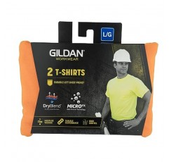 Gildan 성인 DryBlend 작업복 티셔츠 포켓 포함, 2팩