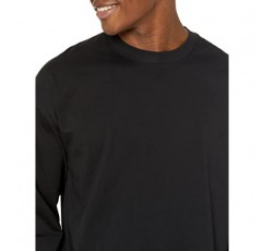 Amazon Essentials 남성용 100% 오가닉 코튼 오버사이즈핏 긴소매 티셔츠