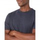 Amazon Essentials 남성 슬림핏 반소매 크루넥 티셔츠, 2개 팩, 블랙/네이비 헤더, X-소형
