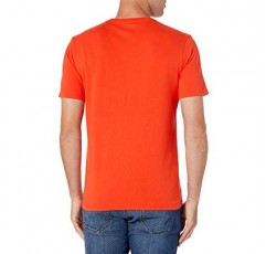 Amazon Essentials 남성 슬림핏 반소매 크루넥 티셔츠, 2개 팩, 밝은 오렌지색/차콜 헤더, 미디엄
