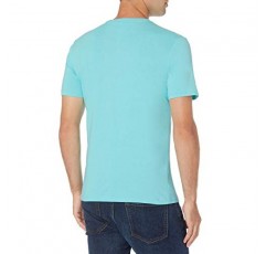 Amazon Essentials 남성 슬림핏 반소매 크루넥 티셔츠, 2개 팩, 아쿠아 블루/화이트, 미디엄