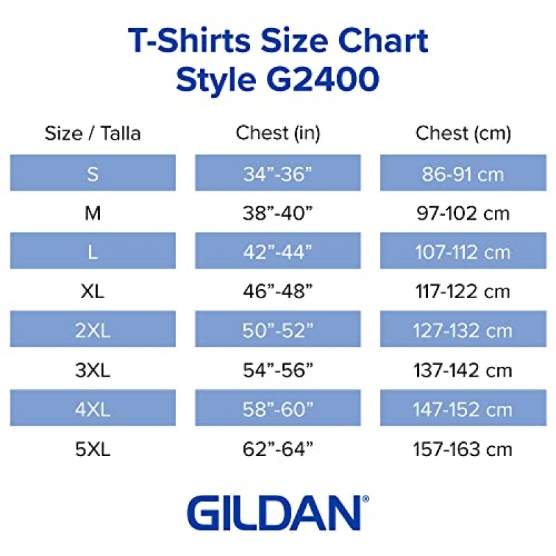 길단 울트라 코튼 긴팔 티셔츠, 스타일 G2400, 멀티팩